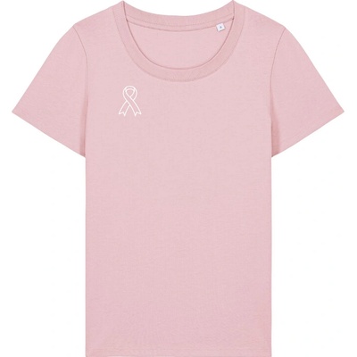 Amazonky Stužka biela potlač dámske Cotton Pink