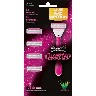 Wilkinson Sword Quattro + 4 ks hlavic