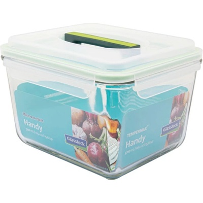 Glasslock Sklenená dóza obdlžníková 3,7 l 22 x 19 x 13,5 cm
