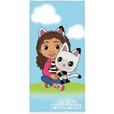 Herding Plážová osuška 75 x 150 cm Gabi cat house blue baby cotton