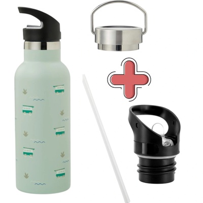 Fresk : 2 в 1 Бутилка и термос от неръждаема стомана с вградена сламка 500мл - Surf Boy (FR-FD320-11+FR-LID407)