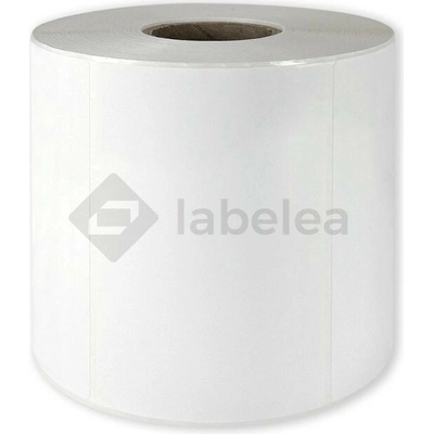 Labelea Polyetylenové samolepicí etikety 100x70 mm odolné bílé lesklé plastové pro termotransfer 900 etiket na roli bílá Vnitřní průměr dutinky 40 mm EKF100070WPE009D