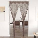 Pure Line Home Памучно перде макраме в цвят таупе за тръбен корниз, 140 x 240 см - zalegloto - 82,93 лв