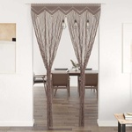 Pure Line Home Памучно перде макраме в цвят таупе за тръбен корниз, 140 x 240 см - zalegloto - 83,91 лв