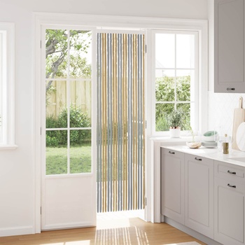 vidaXL Мрежа против насекоми Шенил Сив и бежов 56 x 200 cm 100% ПП (42034462)