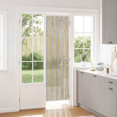 vidaXL Мрежа против насекоми Шенил Сив и бежов 56 x 200 cm 100% ПП (42034462)