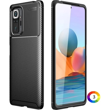 Xiaomi Redmi Note 10 Pro / Note 10 Pro Max Удароустойчив Carbon Fiber Калъф и Протектор