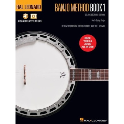 Hal Leonard Banjo Method Book 1 - Deluxe Beginner Edition for 5-String Banjo with Audio & Video Access Included Mac Robertson,Robbie Clement – Hledejceny.cz