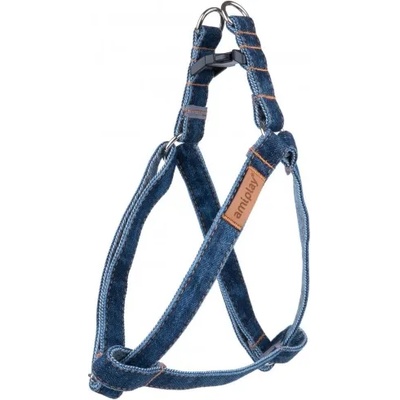 amiplay Denim Jeans - нагръдник за куче - ДЪНКИ, размер M - гръдна обиколка 30-55 см, ширина 15 мм - Полша - 271678