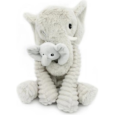 Les Ptipotos Плюшено слонче Dimoitou сиво - мама с детенце