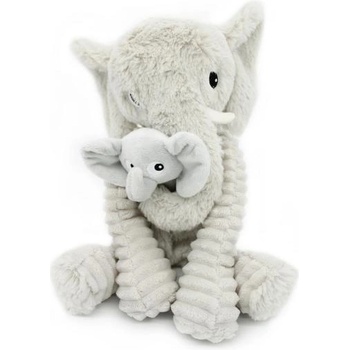 Les Ptipotos Плюшено слонче Dimoitou сиво - мама с детенце