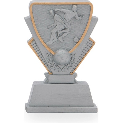 Fotbalová trofej výška 16 cm stříbrná/zlatá