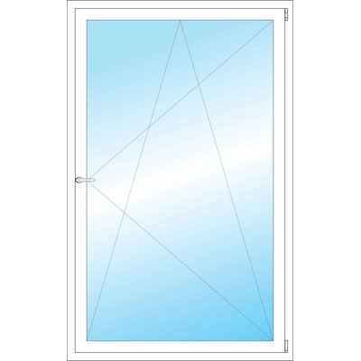 Okna Hned Plastové okno 1100 x 1750 mm bílé otevíravé a sklopné pravé