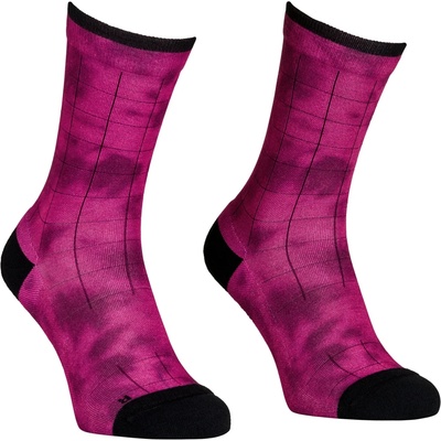 Ortovox Дамски чорапи за колоездене Ortovox Women's MTB Mid Sock Cycling socks - Pink Splash - размер 39-41 (EU) (207-1399-0312)