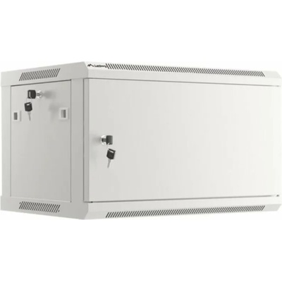 rack cabinet 19 wall-mount 6U/600x450 for self-assembly with metal door grey (flat pack) (WF01-6406-00S)