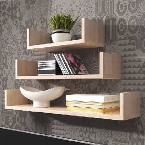 Mirjan24 Комплект от 3 стенни полици TRIO 40/60/80x11x18 см дъб сонома (MJ0075)