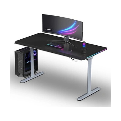 Ultradesk Quest 140x70cm šedo-čierna
