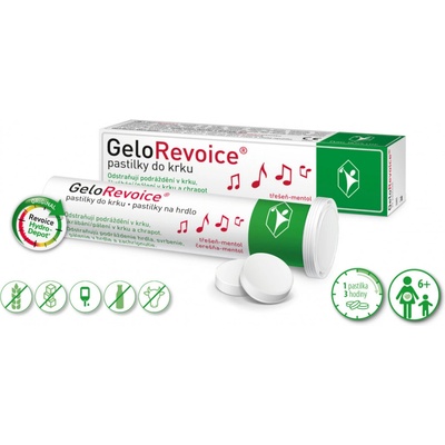 GeloRevoice pastilky do krku třešeň mentol 10ks