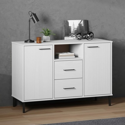 vidaXL 11461.351020 příborník s kovovými nohami 113 x 40 x 77 cm dřevo OSLO