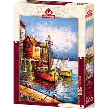 Art Puzzle Пъзел Art Puzzle от 500 части - Пристанище в оранжево (5091)