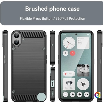 Nothing CMF Phone 1 Удароустойчив Carbon Fiber Калъф и Протектор
