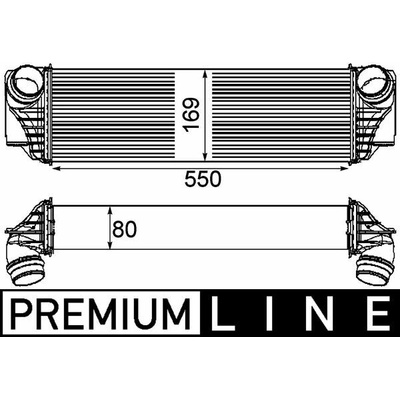 Chladič plniaceho vzduchu MAHLE ORIGINAL CI 185 000P (CI185000P)