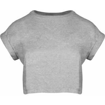 Mantis Dámske Crop top tričko Šedý melír