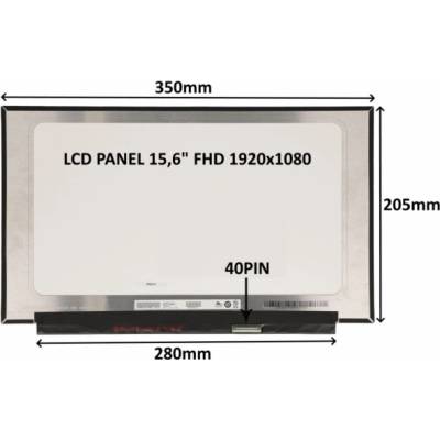 LCD PANEL 15,6" FHD 1920x1080 40PIN MATNÝ IPS 120HZ / BEZ ÚCHYTŮ 77043147