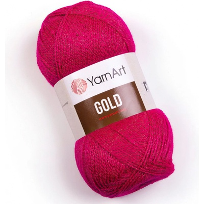 Pletací příze YarnArt GOLD 9031 sytě růžová, efektní, 100g/400m