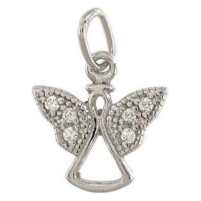 Infinitysilver Stříbrný přívěsek andělíček se zirkony malý 446708
