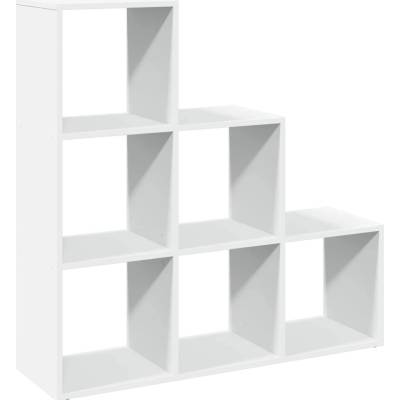 Knihovna 3patrová bílá 99x29x99 cm kompozit