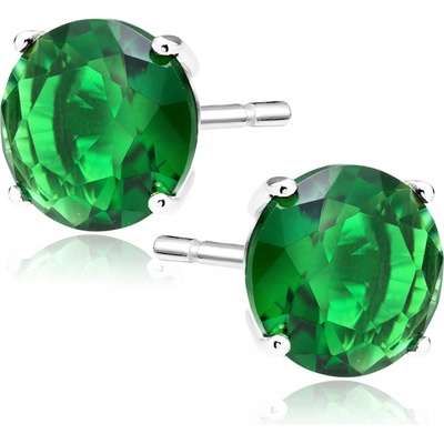 Lunica stříbrné náušnice GREEN 0288