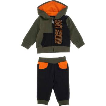 Image 1 of Guess Трицветен спортен комплект за бебе момче Guess в зелено, черно и оранжево