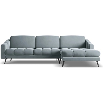 makamii Светлосин кадифен ъглов диван (десен ъгъл) Nalu - Makamii (NALU_RC_1_M1_C15)