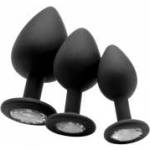 Ouch! EasyToys Diamond Silicone Plug Regular - Elegant Anal Accessory, Black