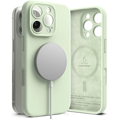 Ringke Magsafe Калъф за iPhone 16 Pro Max, Ringke Silicone Magnetic Case, Зелен (8809961789687)