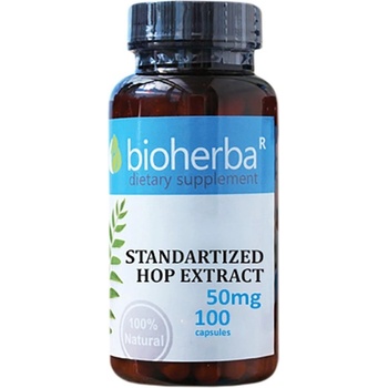 Image 1 of Bioherba Standartized Hop Extract 50 mg [100 капсули]