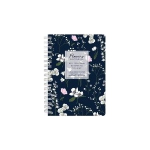 Drasca Скечбук Flowers 120г А6 60л Poppies черен фон