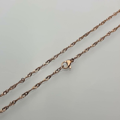 RB-nakuplevne Ocelový řetízek rose gold 658-000 kroucený vzor