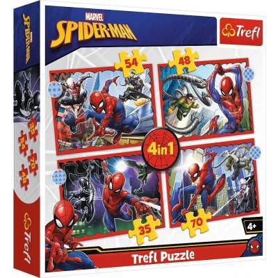 Trefl - Puzzle 4v1 Hero Spiderman - 1 - 39 piese