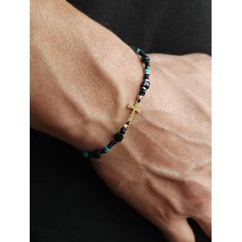 Image 1 of Златен кръст с естествени камъни