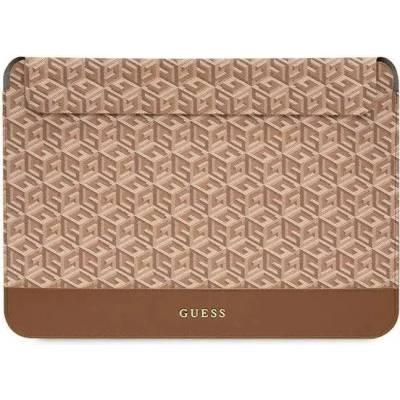 GUESS Калъф за лаптоп Guess GUCS16HGCFSEW 16"", кафяв / кафяв, GCube Stripes