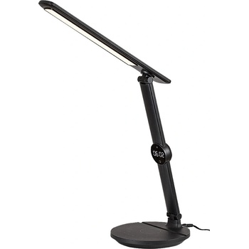 Rábalux Isak, indoor table lamp, black plastic lamp with white plastic shade, 9W, with shade: 570lm, without shade: 1000lm, 3000 (74198)