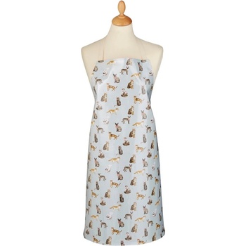 Cooksmart Modrá bavlněná zástěra Curious Cats