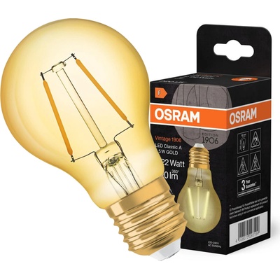 Osram LED žiarovka E27 2,5W Vintage 1906 EDISON