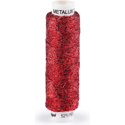 Prima-obchod Nitě vyšívací 100 m Metalux, barva 337 červená