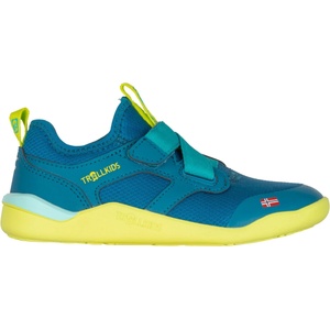 Trollkids Детски обувки barefoot Trollkids Kid's Bergen Hiker Barefoot shoes - Summernight Blue / Blue Coral / Cool Lime - размер 30 (EU) (702-4123-0716)