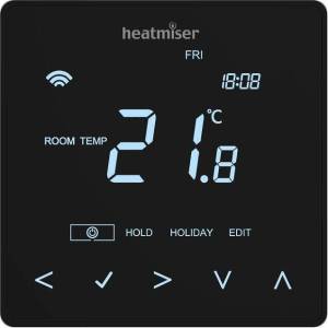 Heatmiser Смарт вътрешен термостат Heatmiser NeoStat, WiFi, 5 зони, черен (Apple Home, Google)