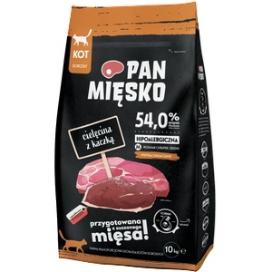 Pan Mięsko Телешко с патица m 10 кг за котки