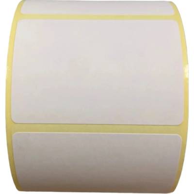 Papierová Etiketa 50 mm x 35 mm, Matný papier, Biela, Dutinka 40 mm, 4000 ks/kotúč, Permanentné lepidlo, Priemer kotúča 161 mm